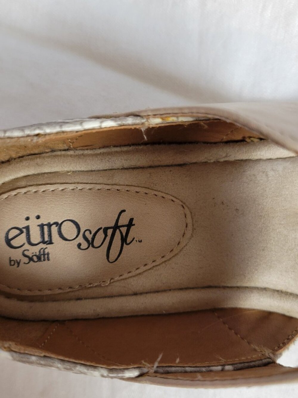 Eurosoft Sofft Women's Sandals 1" heel Snake print Nena sz 8 strappy Unused NWOT - Picture 9 of 10